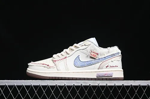 All Categories Air Jordan Jordan Series Basketball Shoes Air Jordan 1 Low Air Jordan 1 Low AJ1 Joe 1 Panda Prank Lead the Dream Lian Lizhi Mi Blue Retro Basketball Shoes FZ5046-041